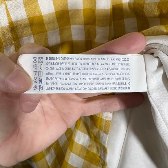 Forever 21 NWT Women's Yellow Gingham Sundress - Size Large - Summer Cottage - Picture 6 of 7